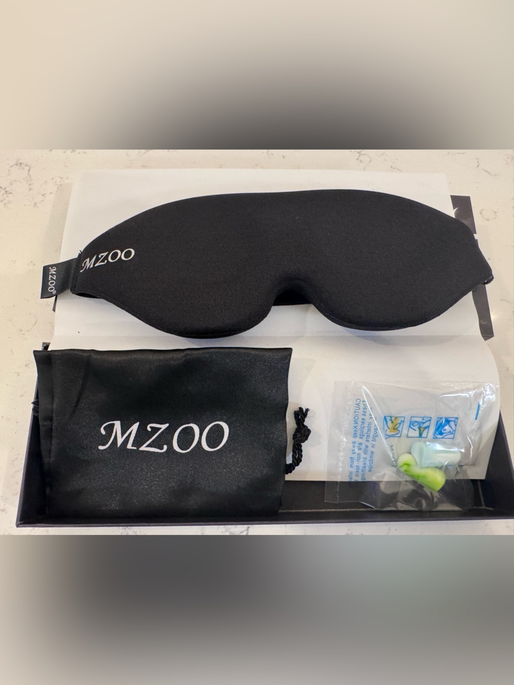 Black Contoured Sleep Mask